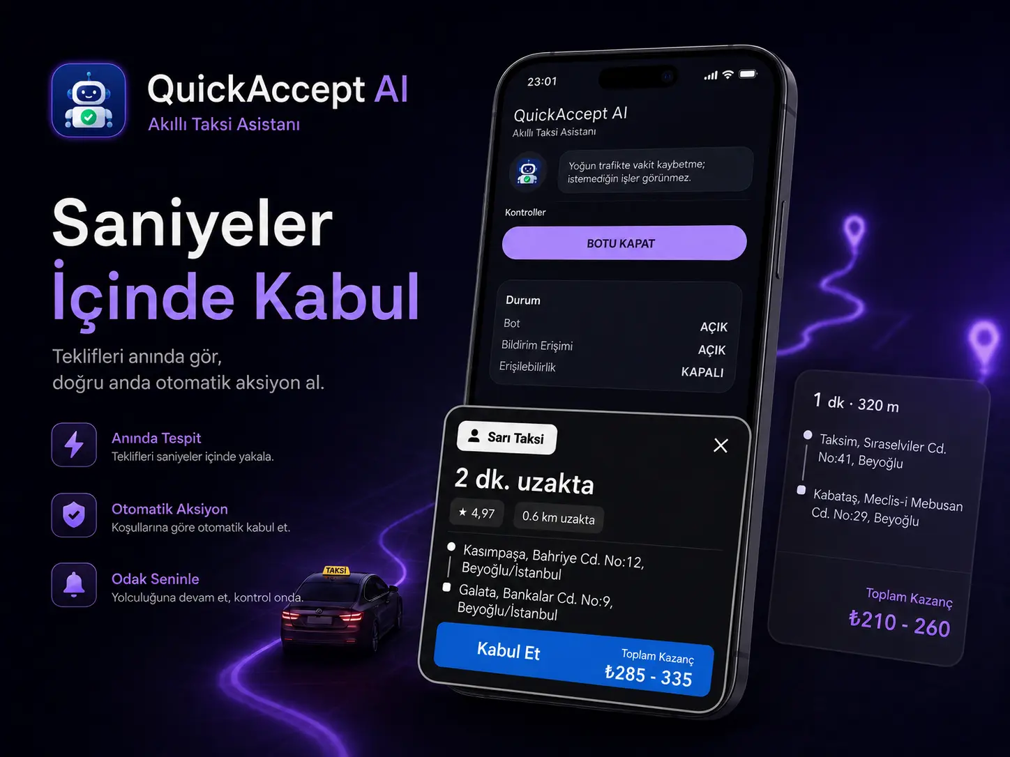 Saniyeler İçinde Kabul